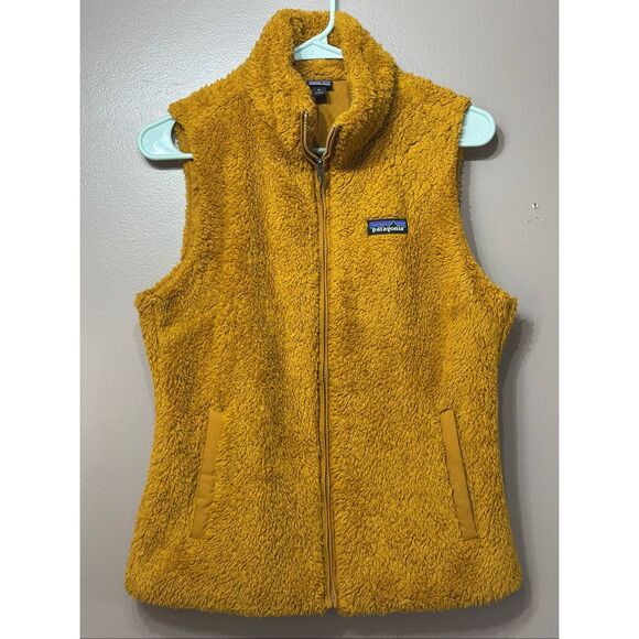 NWOT Patagonia Los Gatos Mustard Yellow Fleece Vest Women's Medium - Picture 2 of 12